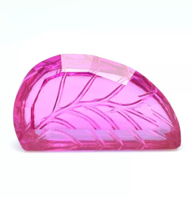 Natural Pink Ceylon Sapphire Fancy Back Side Cut Designing Carving Gemstone