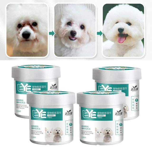 4 Boîtes DOG TEAR STAIN REMOVER LINGETTES LINGETTES POUR LES YEUX POUR