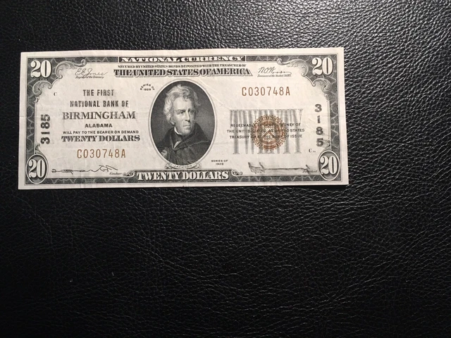 National Bank Note Birmingham Alabama Nice Condition But Some Smudging C Photos