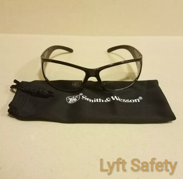 Smith & Wesson Elite Black Clear Anti-Fog Safety Glasses Eye Protection 21302 3