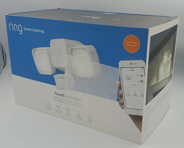 RING SMART LIGHTING MotionActivated Floodlight With Backup Battery