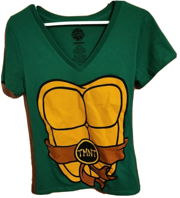 TMNT Teenage Mutant Ninja Turtles 2 Sides Shirt Nickelodeon Woman’s Size XL
