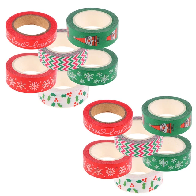 12 rollos Navidad Diario Pegatinas Navidad Cinta Embalaje