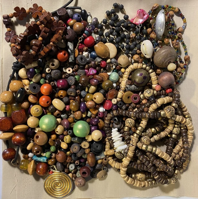 BEAD SOUP Vintage - Modern Mixed Lot - Natural, Wood