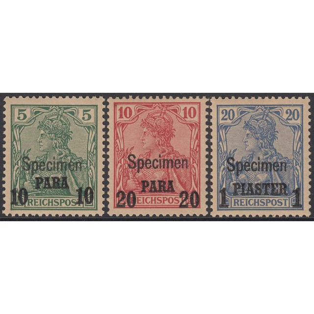 Deutsche Post in der Türkei Nr. 12 II -14 II SP postfrisch ** Aufdruck Specimen