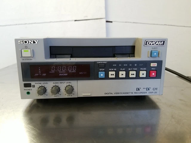 Sony Digital Video Cassette Recorder DVCAM DSR-20  120V 60Hz  0.45A