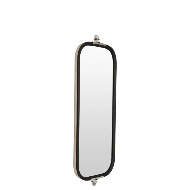 West Coast Mirror Ribbed Back 16x7 Stainless Steel L/H Side for Heavy Duty Truck