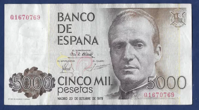 Spain 5000 Pesetas 1979