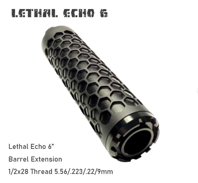 thumbnail image 2 of AIM7 ATOLL AA-2.5A Muzzle Brake & Barrel Shroud – .223 Rem, 1/2x28 Or 5/8x24, Aluminum/SS 2 of 5