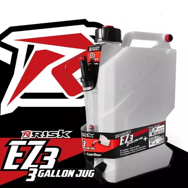 Risk Racing EZ3 3 Gallon 12L Utility jug Combo Pack Hose Bender / Floor Mount