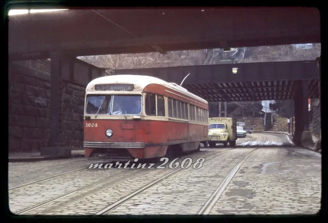 (Ym) Orig. Traktion/Trolley Rutsche Pittsburgh Eisenbahngesellschaft (Prc) 1624