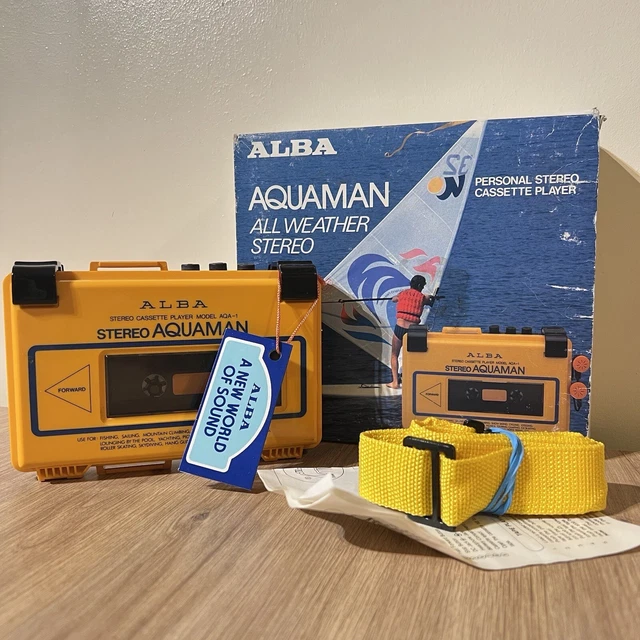ALBA STEREO AQUAMAN Waterproof AQA-1 Cassette Player Tested - With Box ...