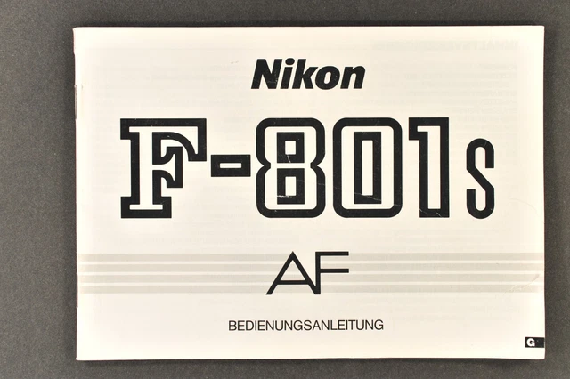 Nikon F 801-S AF manuale d'uso in tedesco