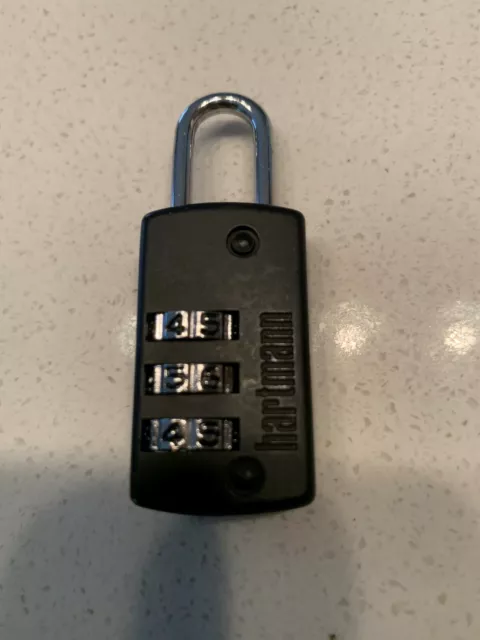 Hartmann Black TSA Secure Luggage Combination Lock