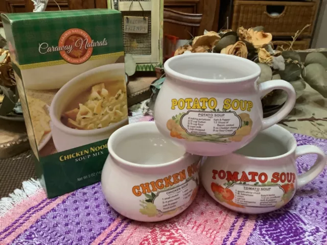 Caraway Natural Soup Gift Set with Mugs