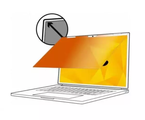 3M Gold Privacy Filter for 15.6" Laptop with 3M COMPLY Flip Attach, Adhesive Str