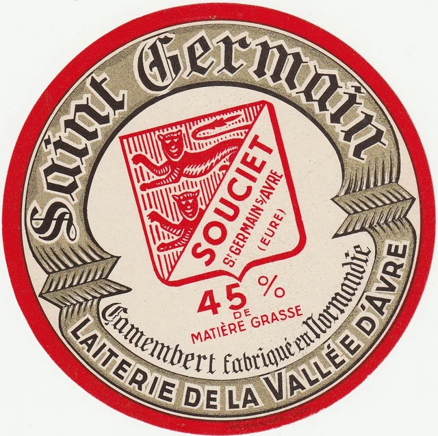 Etiquette De Fromage, Camembert Souciet, Saint Germain Sur Avre - Eure