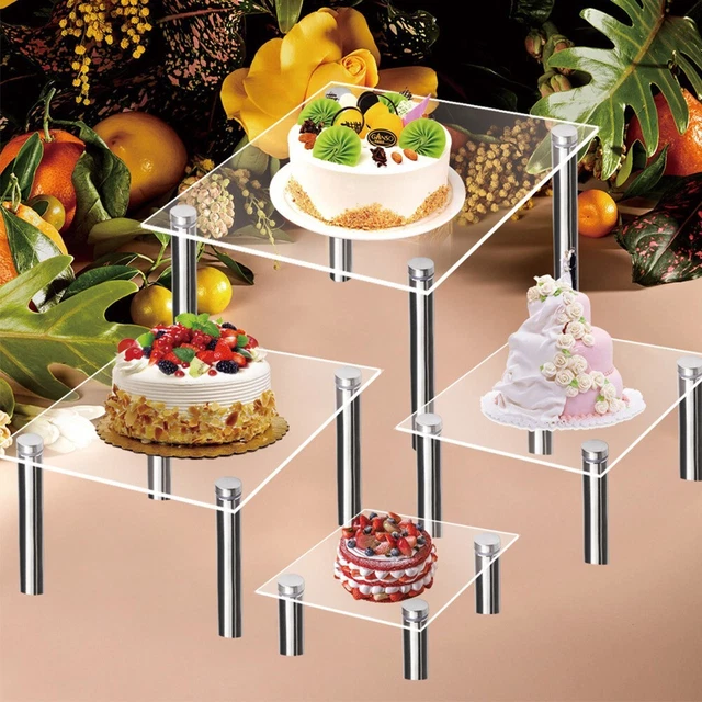 Nuevo soporte para pasteles exhibición de postres transparente soporte para cupcake tridimensional