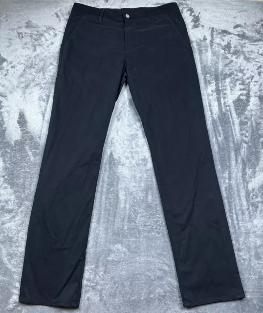 AG Adriano Goldschmied Pants Mens 33x34 Black The Lux Khaki Tailored Trouser