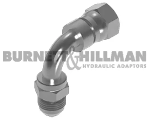 Burnett & Hillman JIC Male x JIC Swivel Female 90° Swept Elbow Hydraulic Fitting