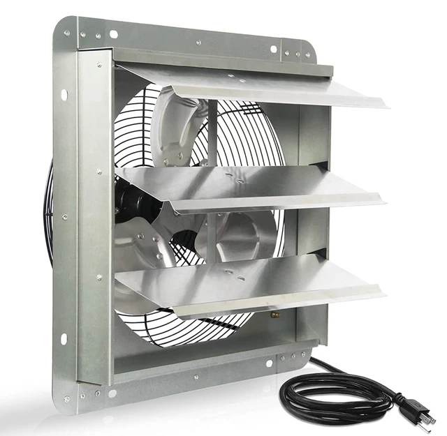 14& INDUSTRIAL EXHAUST Fan Shutter High Speed Wall Mount 1950 CFM