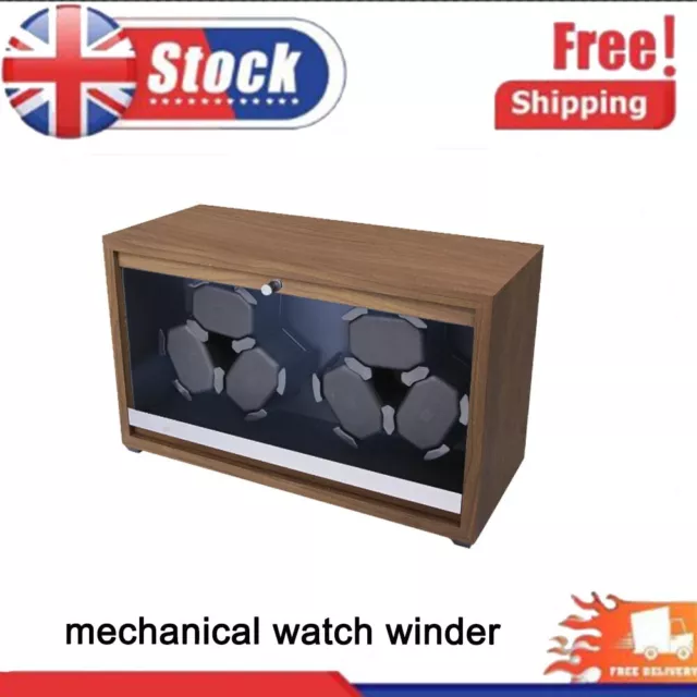 Watch Winder for Automatic Mechanical Watch With 3/6 Slots LED Light Mute Motor