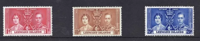 Leeward Islands GVI 1937 Coronation set UMM