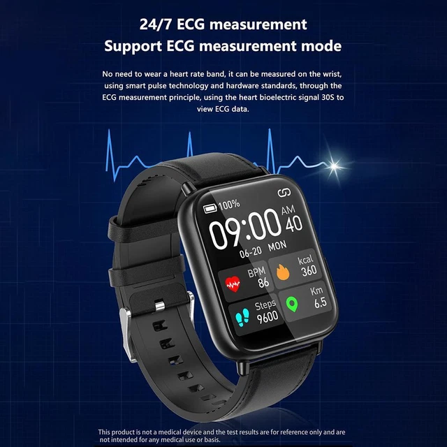 SMART WATCH FOR Men Heart Rate Monitor Body Temperature Fitness