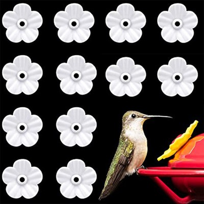 Remplacement Fleurs 1pc Brillant Couleur Pp Unique Motif Blanc Colibri Mangeoire 