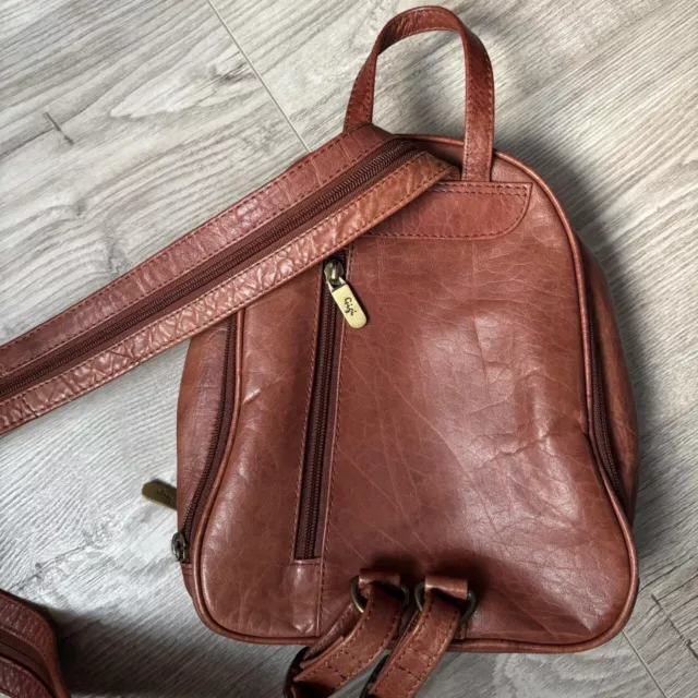 Gigi authentic leather small backpack