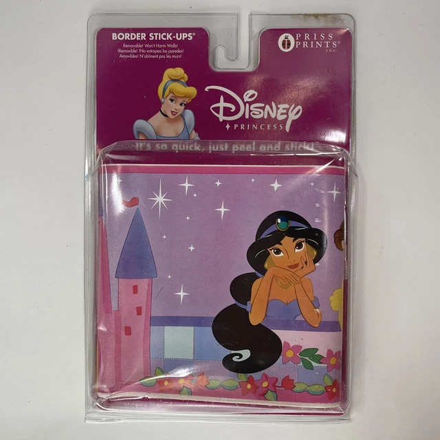 VINTAGE DISNEY PRINCESS Self Stick Wallpaper Border 5” X15’ NOS In