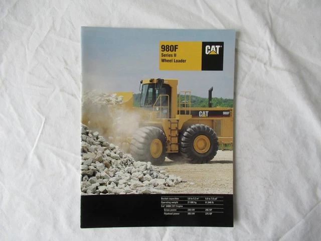 Cat Caterpillar 980f Series Ii Wheel Loader Brochure £1492 Picclick Uk 