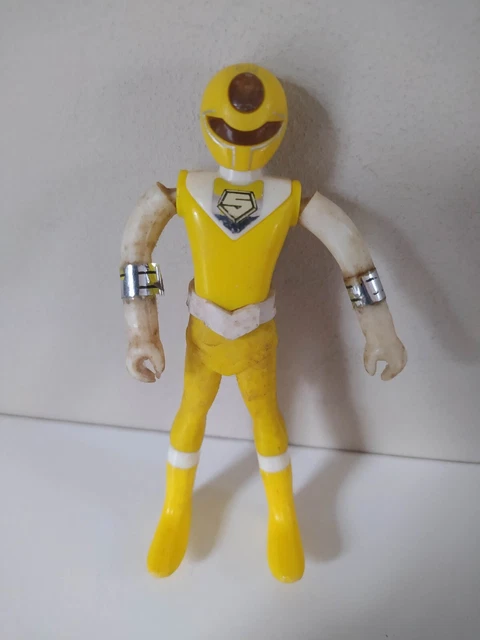 Figurine Bandai 1987 Bioman 2 Maskman Force Rouge - Métal Taïwan - Bon état