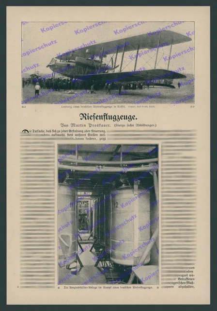Kaiserliche Fliegertruppe Riesenflugzeuge Technik MG-Schützen Eberth Kassel 1918