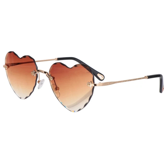 Frameless Eyeglasses Sunglasses Vintage Decor Heart Glasses Metal