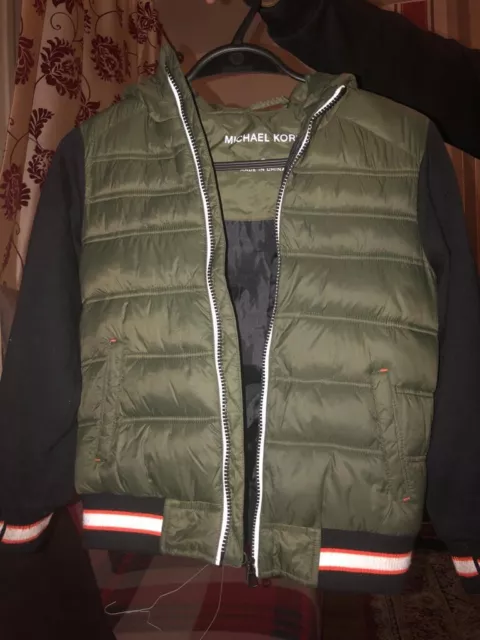 🌺BOYS GREEN MICHAEL kors jacket age 7 used good condition 🌺 £ -  PicClick UK