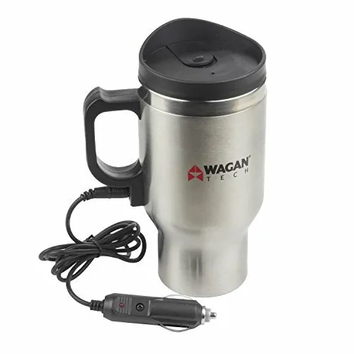 Wagan EL6100 12V Stainless Steel 16 oz Heated Travel Mug with Anti-Spill Lid 2