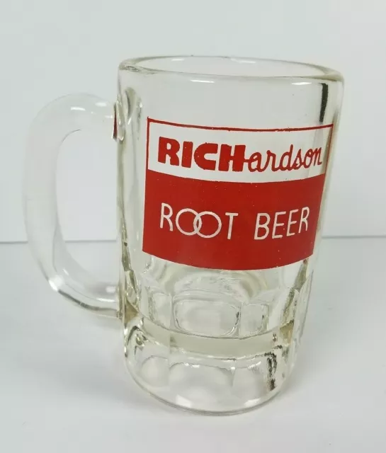 Richardson Root Beer Thick Glass Mug Cup Soda A&W Retro Vintage