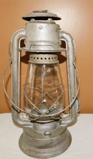 Vintage C.T. Ham Mfg Co Kerosene Lantern No. 2 Cold Blast Clear Glass Globe