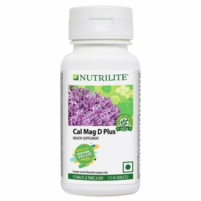 Amway NUTRILITE Cal Mag D Plus Value Pack, 113 tablet with free shipping