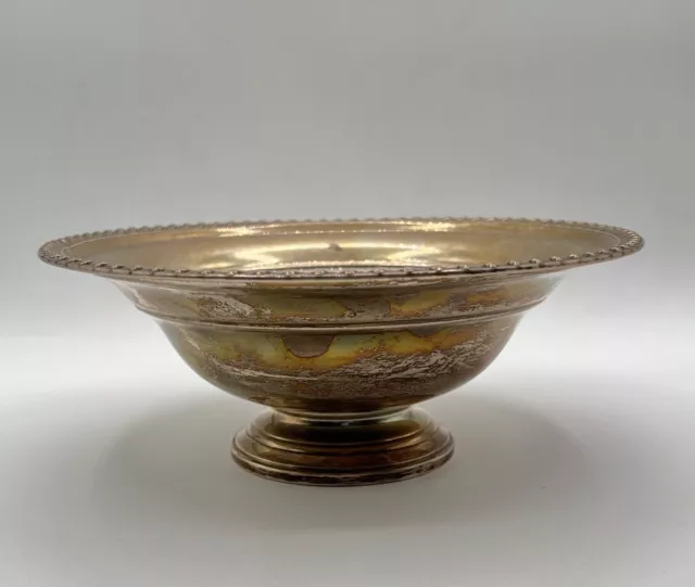 Vintage 925 Sterling Silver Bowl Footed Reinforced With Ceramic