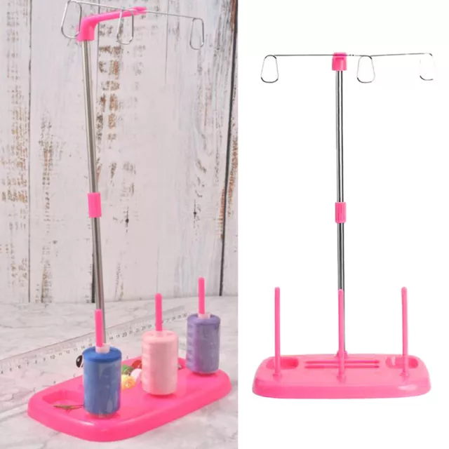 Roscas 3 soportes de carrete de pie edredones para casa máquina de coser rejillas edredones
