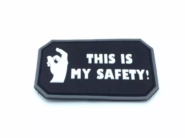 This Is My Safety Blackhawk Down Schwarz Patch PVC Klett Emblem Abzeichen