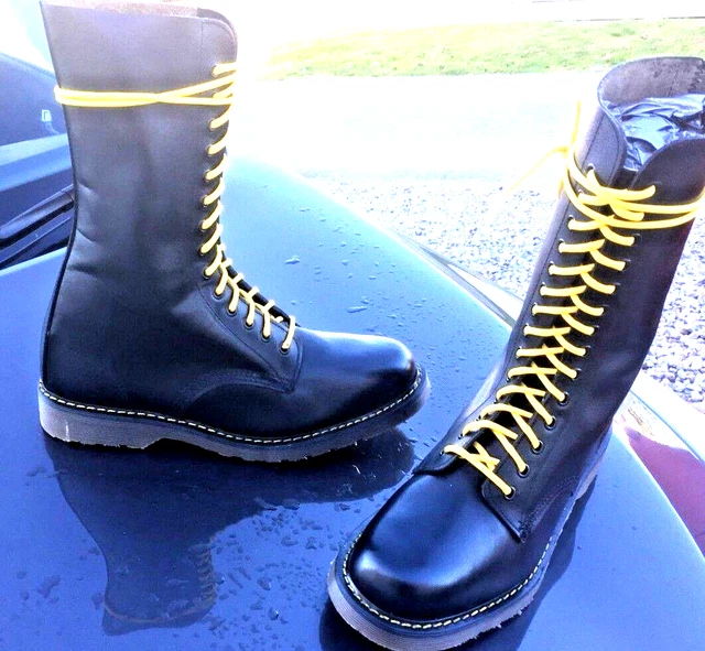 Stivali vintage Dr Martens in pelle nera UK 10 EU 45 Made in England