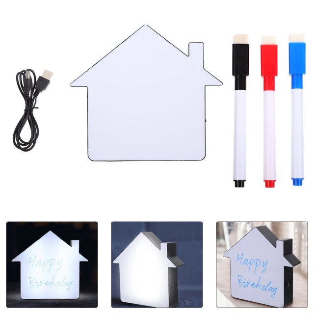Message Box Handle ERASE HANDWRITTEN MESSAGE Light Box Leaving Messages Erasable Board ...