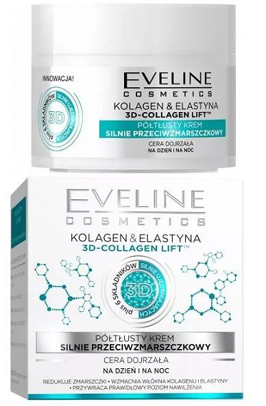 Crema Antirughe Eveline Collagen & Elastin 3D-Collagen Lift Semi Ricca Resistente