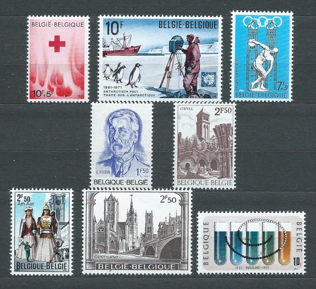 BELGIË BELGIQUE - 1971 YT 1588 à 1595 - TIMBRES NEUFS** MNH LUXE