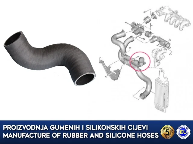 CITROEN C5 PEUGEOT 407 1.6 HDI intercooler turbo hose 0382NQ 0382RX