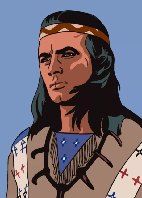 Pierre Brice - Winnetou - Acryl -  Popart - Gemälde - 50 x 80 cm