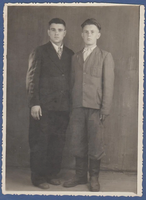 Handsome Guys Portrait, Cute Boys Soviet Vintage Photo USSR